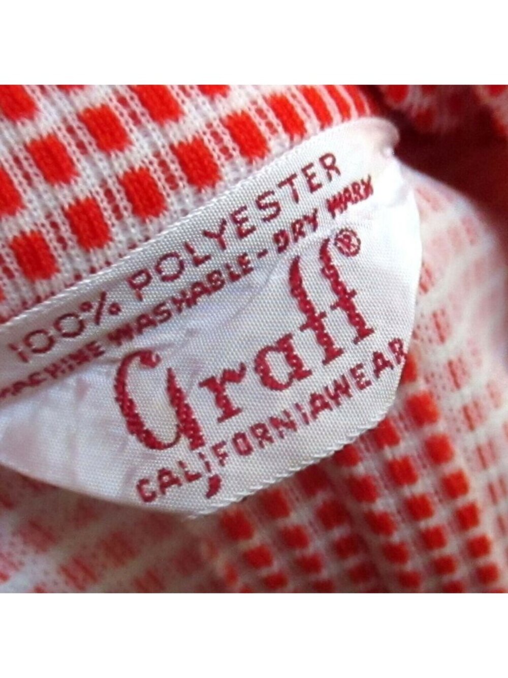 True Vintage Boho Blazer Jacket Medium Graff Californiawear Red White Checkered